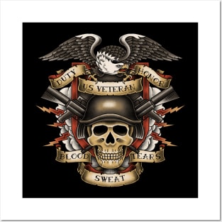 US Veteran Tattoo Posters and Art